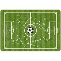 Berkfield Home Kids' Rug Green 160x230 cm Football Field Washable Anti Slip | Size: 100 cm diameter