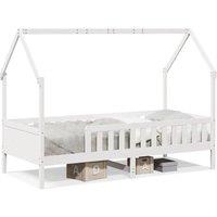 Berkfield Home Kids' House Bed Frame without Mattress White 90x190 cm Single Pine