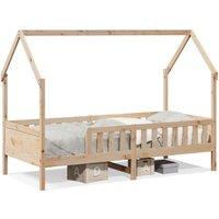 Berkfield Home Kids' House Bed Frame without Mattress 80x200 cm Pine in Brown