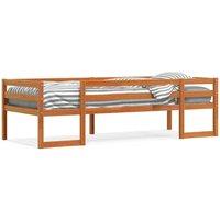 Berkfield Home Kids' Bed Frame without Mattress Wax Brown 90x200 cm
