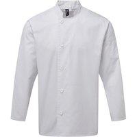 Premier Men's Chefs Essential Long Sleeve Jacket in White | Size: 3XL