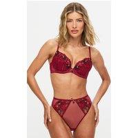 Ann Summers Women's Valentines Shimmering High Waist Brazilian in Red | Size: 10