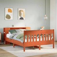Berkfield Home Bed Frame w/Drawers Frame Concrete Grey 120x190 cm Small Double in Brown