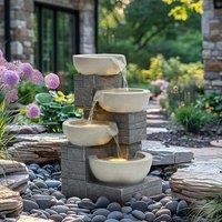Charles Bentley 4 Tier Cascading Water Feature in Grey