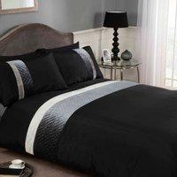 Rapport Home Deco Polycotton Duvet Cover Set With Pillowcase in Black | Size: Super King