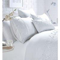 Rapport Home Papillon Polycotton Duvet Cover Set with Pillowcase in White | Size: Super King