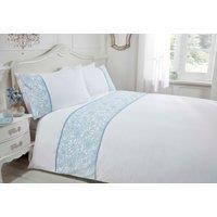 Rapport Home Butterfly Polycotton Duvet Cover Set With Pillowcase in Duck Egg Blue | Size: Double