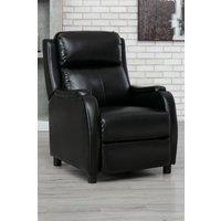 More4Homes Churwell Bonded Leather Pushback Recliner Armchair Sofa Cinema Chair in Black