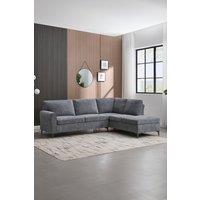 More4Homes Roma 4 Seater Fabric Corner Sofa in Charcoal