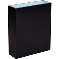 Primrose Tall Trough Style Zinc Planter with Plastic Insert 90cm in Black