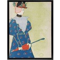 Artery8 Woman Holding Umbrella Painting Framed Canvas Wall Art Print E Penfield in Green | Size: W12 x H16