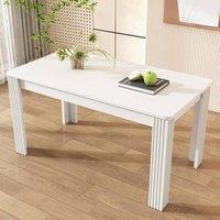 BTM Dining Table, MDF Wood Rectangular Kitchen & Coffee Table in White