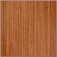 Berkfield Home Rug Square Brown100x100 cm Bamboo in Brown | Size: Medium