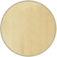 Berkfield Home Rug Round Light Natural100 cm Bamboo in Beige | Size: Medium
