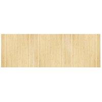 Berkfield Home Rug Rectangular Light Nature 100x300 cm Bamboo in Beige | Size: Medium
