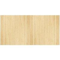Berkfield Home Rug Rectangular Light Nature 100x200 cm Bamboo in Beige | Size: Medium