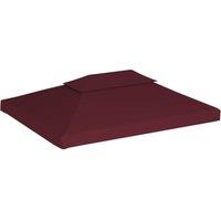 Berkfield Home 2-Tier Gazebo Top Cover 310 g/m 4x3 m Bordeaux in Burgundy