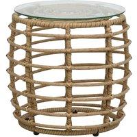 Berkfield Home 3 Piece Bistro Set Poly Rattan Oak in Light Brown