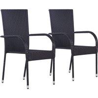 Berkfield Home 3 Piece Garden Dining Set Black