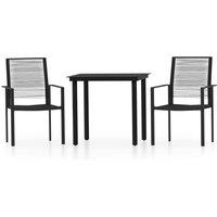 Berkfield Home 3 Piece Garden Dining Set Black