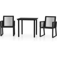 Berkfield Home 3 Piece Garden Dining Set Black