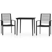 Berkfield Home 3 Piece Garden Dining Set Black