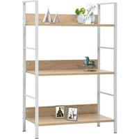 Berkfield Home 3-Layer Book Shelf Oak 60x27.6x90.5 cm Engineered Wood in Light Tan