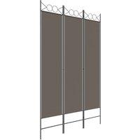 Berkfield Home 3-Panel Room Divider Anthracite 120x200 cm Fabric in Dark Grey