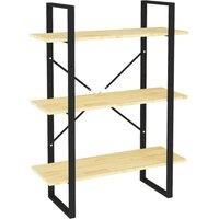 Berkfield Home 3-Tier Book Cabinet 80x30x105 cm Solid Pine Wood in Light Tan | Size: 80 x 30 x 105 cm