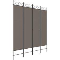 Berkfield Home 4-Panel Room Divider Anthracite 160x200 cm Fabric in Dark Grey
