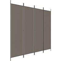 Berkfield Home 4-Panel Room Divider Anthracite 200x220 cm Fabric in Charcoal