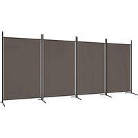 Berkfield Home 4-Panel Room Divider Anthracite 346x180 cm Fabric in Dark Grey