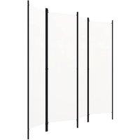 Berkfield Home 4-Panel Room Divider Cream White 200x180 cm in Off-White