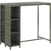 Berkfield Home 5 Piece Garden Bar Set with Cushions Poly Rattan Grey