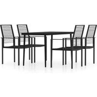 Berkfield Home 5 Piece Garden Dining Set Black