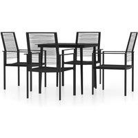 Berkfield Home 5 Piece Garden Dining Set Black