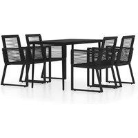 Berkfield Home 5 Piece Garden Dining Set Black
