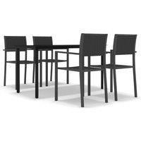 Berkfield Home 5 Piece Garden Dining Set Black