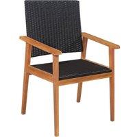 Berkfield Home 5 Piece Outdoor Dining Set Poly Rattan Black & Brown