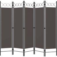 Berkfield Home 5-Panel Room Divider Anthracite 200x180 cm in Dark Grey