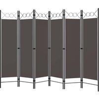 Berkfield Home 6-Panel Room Divider Anthracite 240x180 cm in Charcoal