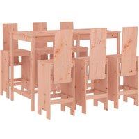 Berkfield Home 7 Piece Garden Bar Set Solid Wood Douglas in Brown