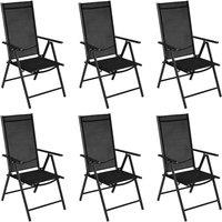 Berkfield Home 7 Piece Garden Dining Set Aluminium Black