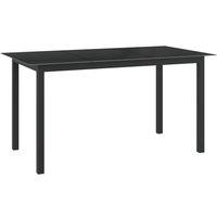 Berkfield Home 7 Piece Garden Dining Set Aluminium Anthracite in Black