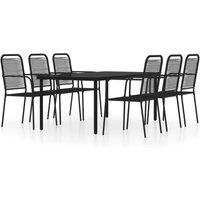 Berkfield Home 7 Piece Garden Dining Set Black