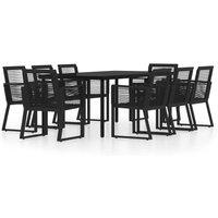 Berkfield Home 9 Piece Garden Dining Set Black
