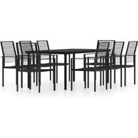 Berkfield Home 9 Piece Garden Dining Set Black