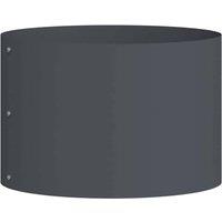 Berkfield Home Anthracite Metal Pot Anthracite Metal Medium Decorative Inlays in Dark Grey