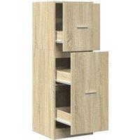 Berkfield Home Apothecary Cabinet Sonoma Oak 40x41x118 cm Engineered Wood in Light Brown | Size: 40 x 41 x 118 cm