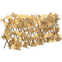 Berkfield Home Artificial Maple Leaf Trellis Expandable Orange 5 pcs 180x30 cm in Tan